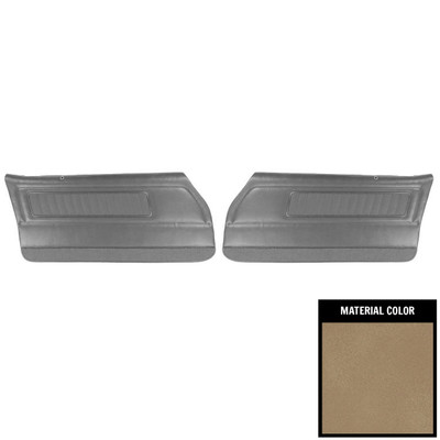 PUI Interiors 1970-1971 Pontiac Firebird Deluxe Pre-Assembled Sandalwood Front Door Panels - 70HD41-P