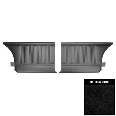 PUI Interiors 1970 Dodge Coronet/R/T/500/Superbee Hardtop Black Front Door Panels - 70KDH10C