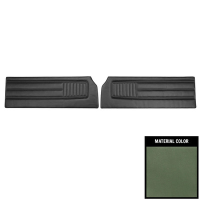 PUI Interiors 1970 Plymouth Roadrunner/Satellite/GTX 2-Tone Green Front Door Panels - 70KDR803