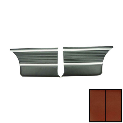 PUI Interiors 1970 Roadrunner/Satellite/Superbird Custom Decor Burnt Orange Rear Door Panels - 70KDRD760C