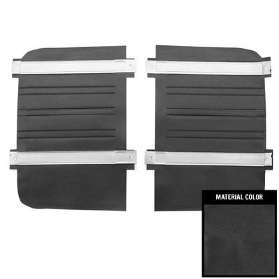 PUI Interiors 1970 Roadrunner/Satellite/Superbird Custom Decor Charcoal Rear Door Panels - 70KDRD838V