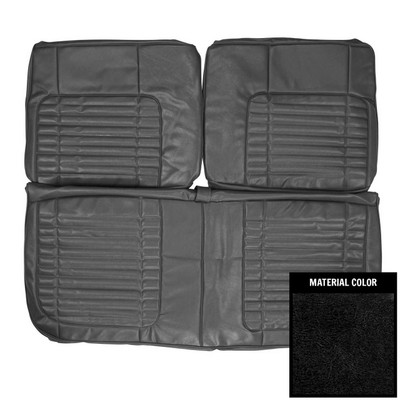 PUI Interiors 1970 Dodge Charger/RT/500 Black Front Bench Seat Cover - 70KSA10B