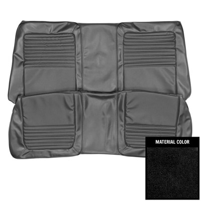 PUI Interiors 1970 Plymouth Barracuda/AAR Cuda Hardtop Black Rear Bench Seat Cover - 70KSB10C