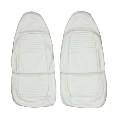 PUI Interiors 1970 Plymouth Barracuda/Cuda White Front Bucket Seat Covers - 70KSB37U