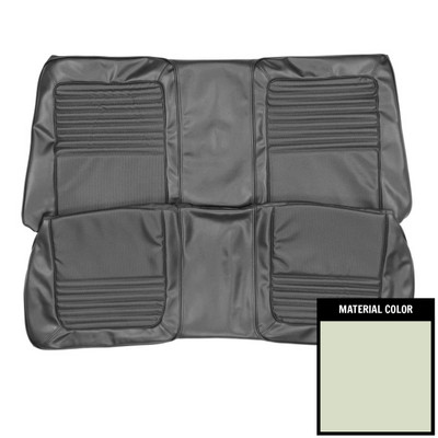 PUI Interiors 1970 Plymouth Barracuda/AAR Cuda Convertible White Rear Bench Seat Cover - 70KSB37V
