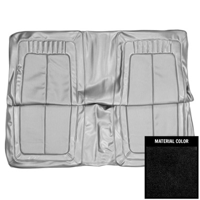 PUI Interiors 1970 Roadrunner/Satellite/GTX Hardtop Black and Charcoal Rear Bench Seat Cover - 70KSR836C