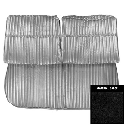 PUI Interiors 1970 Chevrolet Monte Carlo Black Front Bench Seat Cover - 70MS10B