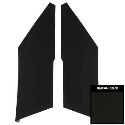 PUI Interiors 1970-1972 Oldsmobile Cutlass Supreme Black Perforated Earmuff Boards - 70SHB1100B