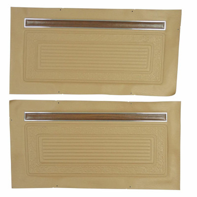 PUI Interiors 1970-1971 Chevrolet Truck Light Saddle Un-Assembled Front Door Panels - 70TD35