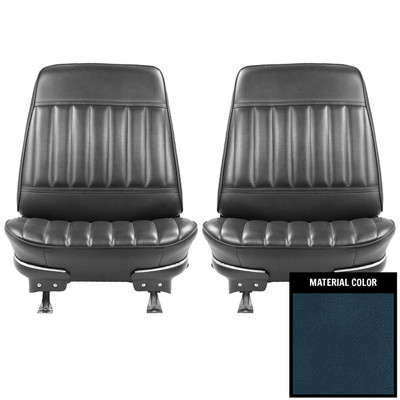 PUI Interiors 1970 Buick Skylark/Custom/350 Dark Blue Pre-Assembled Front Bucket Seats - 70US16U-P