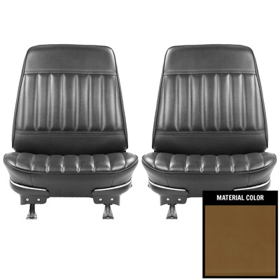 PUI Interiors 1970 Buick Skylark Saddle Front Bucket Seat Covers - 70US36U