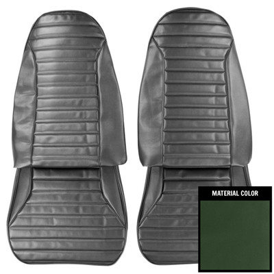 PUI Interiors 1971-75 Pontiac Firebird Dark Green Front Bucket Seat Covers - 71ES25U