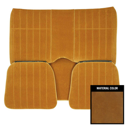 PUI Interiors 1971-1977 Chevrolet Camaro Hardtop Custom Cloth Camel Rear Bench Seat Cover - 71FSC48C