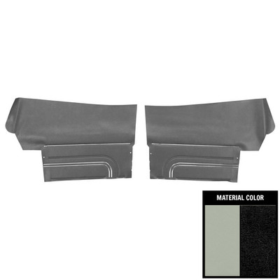 PUI Interiors 1971 Pontiac GTO Convertible Platinum Edition White Rear Door Panels - 71GD37V