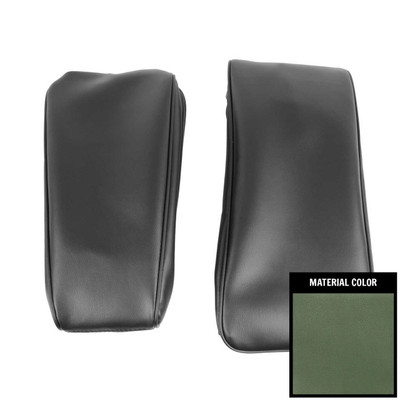 PUI Interiors 1971-1974 Charger Metallic Green Center Armrest Covers - 71KBR104