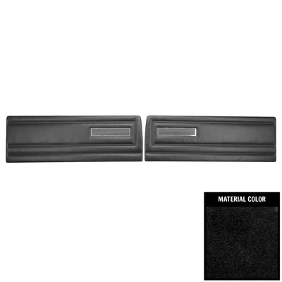 PUI Interiors 1971 Plymouth Duster/340/Demon/340 Black Front Door Panels - 71KDDD10