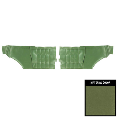 PUI Interiors 1971 Chevrolet Monte Carlo Hardtop Jade Green Rear Door Panels - 71MD19C