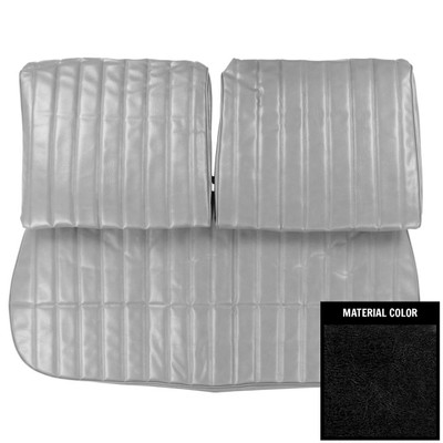 PUI Interiors 1971-1972 Chevrolet Monte Carlo Black Front Bench Seat Cover W/Bolster - 71MS10B1