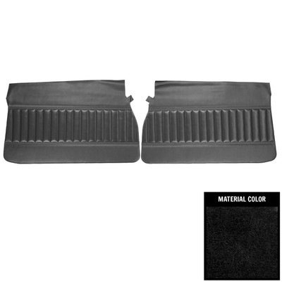 PUI Interiors 1971-1972 Buick Skylark/GS/350/Custom Black Front Door Panels - 71UD10