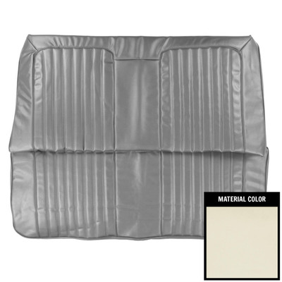PUI Interiors 1972 Pontiac GTO/LeMans Sport Convertible White Rear Bench Seat Cover - 72GS37V