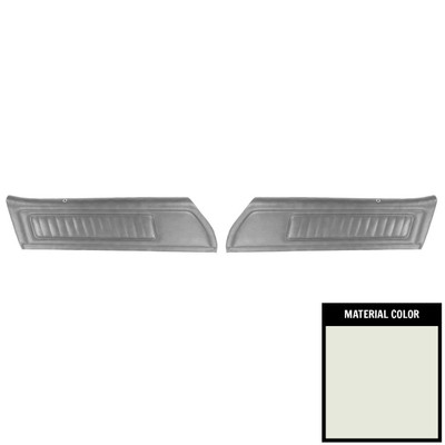 PUI Interiors 1972 Pontiac Firebird Deluxe Pre-Assembled White Front Door Panels - 72HD37-P