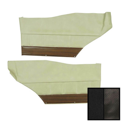 PUI Interiors 1972 Buick Skylark/GS/350/Custom Hardtop Black Front Door Panels - 72UDW10C