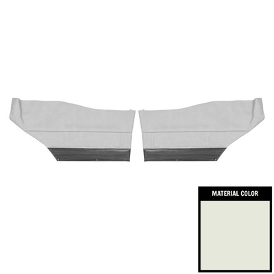 PUI Interiors 1972 Buick Skylark/GS350/Custom Hardtop White/Black Front Door Panels - 72UDW37C