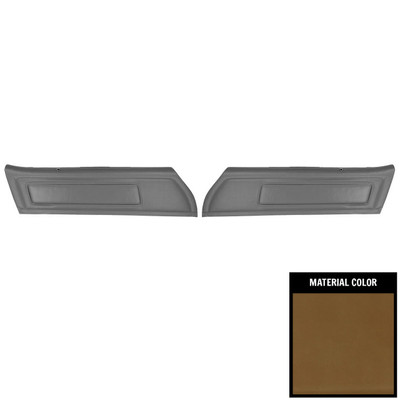 PUI Interiors 1973-1976 Pontiac Firebird Deluxe Pre-Assembled Light Saddle Front Door Panels - 73HD36-P