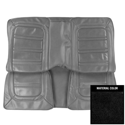 PUI Interiors 1973-1975 Pontiac Firebird Hardtop Deluxe Black Rear Bench Seat Cover - 73HS10C