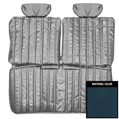 PUI Interiors 1976 Chevrolet Malibu/Laguna Dark Blue Front Bench W/Armrest Seat Cover - 74AS16B