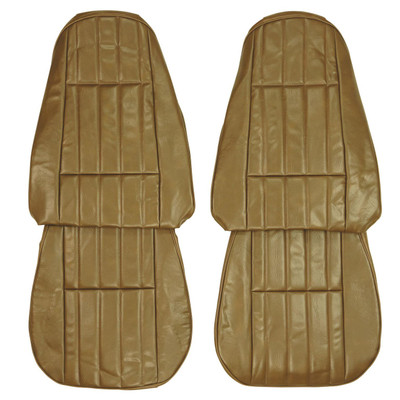 PUI Interiors 1975 Chevrolet Camaro Standard Dark Saddle Front Bucket Seat Covers - 74FS42U