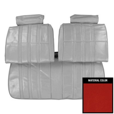 PUI Interiors 1974 Pontiac Ventura/GTO 2-Door Sedan Red Front Bench W/Out Armrest Seat Cover - 74GS32B