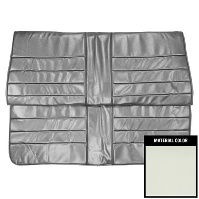 PUI Interiors 1975-1976 Cadillac El Dorado Convertible White/Red Rear Bench Seat Cover - 75QSE37V