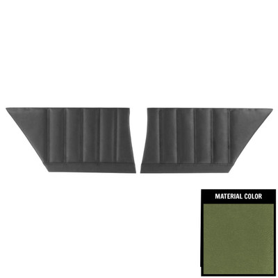 PUI Interiors 1976 Chevrolet Monte Carlo Hardtop Jade Green Rear Door Panels - 76MD19C