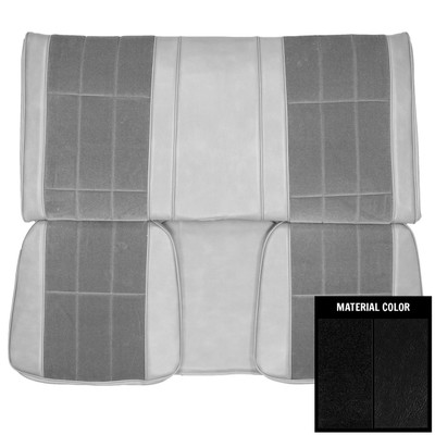 PUI Interiors 1977-78 Chevrolet Camaro LT Hardtop Custom Cloth Black Rear Bench Seat Cover - 77DSC70C