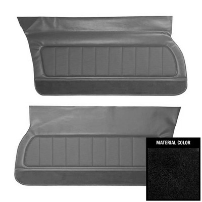 PUI Interiors 1978-1979 Chevrolet Camaro LT/Berlinetta Custom Vinyl Black Front Door Panels - 78FDLT70