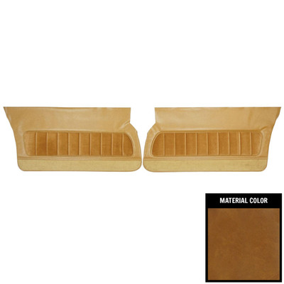 PUI Interiors 1979 Chevrolet Camaro LT/Berlinetta/Custom Cloth Camel Front Door Panels - 78FDLTC48