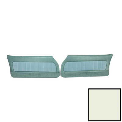 PUI Interiors 1979 Camaro LT/Berlinetta/Custom Cloth Pre-Assembled Oyster Front Door Panels - 78FDLTC81-P