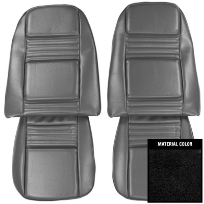 PUI Interiors 1978-1981 Pontiac Firebird Deluxe Black Front Bucket Seat Covers - 78HS70U