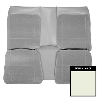 PUI Interiors 1979-80 Camaro Berlinetta Custom Cloth Hardtop Oyster Rear Bench Seat Cover - 79DSC81C