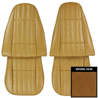 PUI Interiors 1979 Pontiac Firebird Standard Camel Front Bucket Seat Covers - 79ES48U
