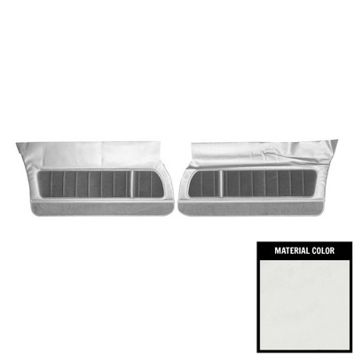 PUI Interiors 1980-81 Camaro LT/Berlinetta/Custom Cloth Pre-Assembled Oyster Front Door Panels - 80FDLTC86-P