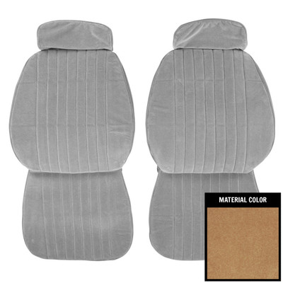 PUI Interiors 1986-1988 Chevrolet Monte Carlo Saddle Cloth Front Bucket Seat Covers - 86MSC04U
