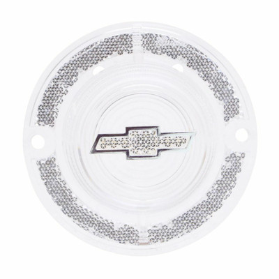 Trim Parts 1962 Chevrolet Full-Size Car Clear Tail Light Lens W/Clear Bowtie and Trim, Each - A2150D