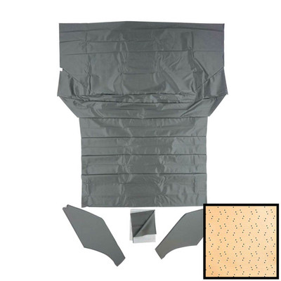 PUI Interiors 1970-1971 Plymouth Duster/Demon White 7-Bow Perforated Headliner - AH752101