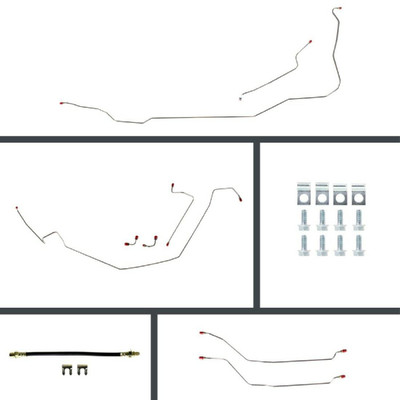 The Right Stuff 1964-65 GM A-Body, Pre-Bent Manual 4-Wheel Disc Brake Conversion Line Kit - AOM64C4