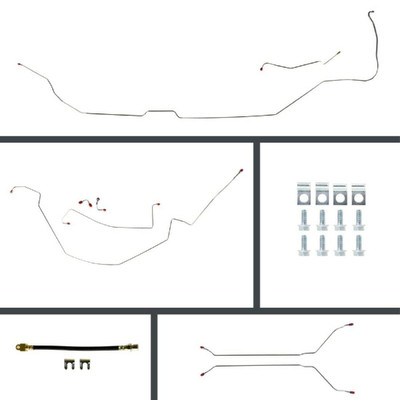 The Right Stuff 1967 GM A-Body, Pre-Bent Power Front Disc Brake Conversion Line Kit - AOP67H2