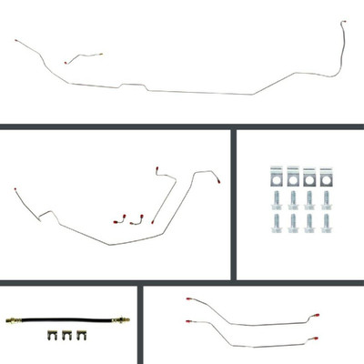 The Right Stuff 64-65 GM A-Body, Pre-Bent Stainless Front Disc Conversion 4-Wheel Brake Line Kit - ASM64H4