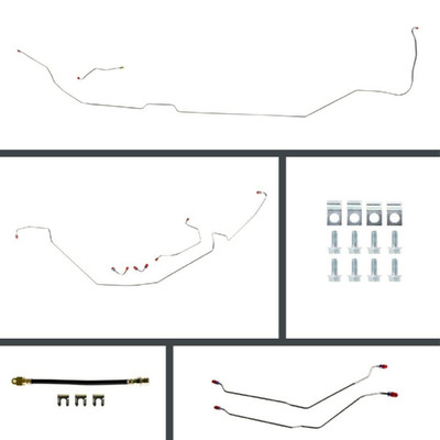 The Right Stuff 1967 GM A-Body, Pre-Bent Stainless Front Disc Conversion 4-Wheel Brake Line Kit - ASM67H4
