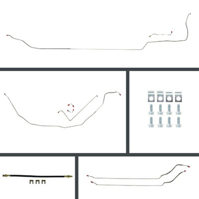 The Right Stuff 1968 GM A-Body, Pre-Bent OE Steel Front Disc Conversion 4-Wheel Brake Line Kit - ASM68C2